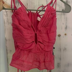 ASTR The Label Pink Minka Top NWT